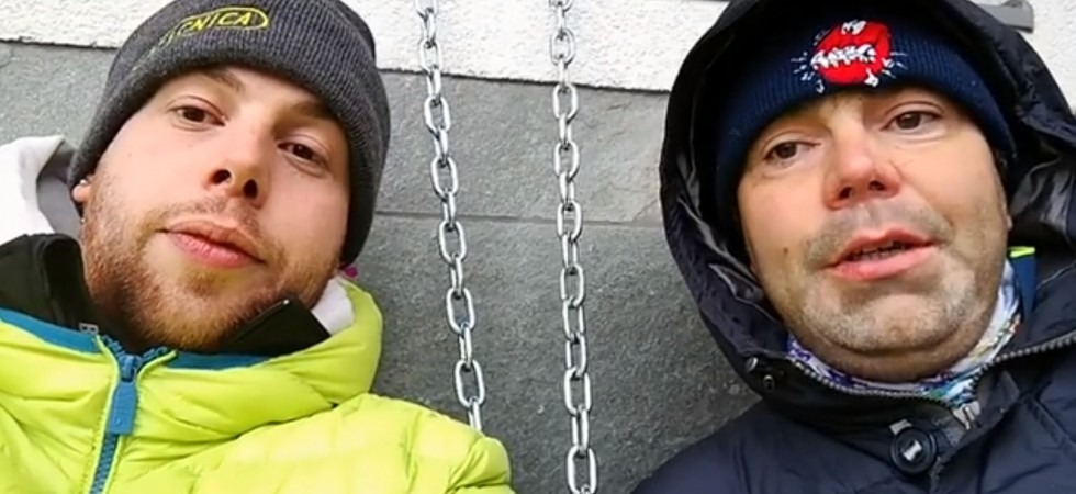 Foto tratta da Facebook Castello di Fiemme, tre giorni e due notti incatenato al Comune